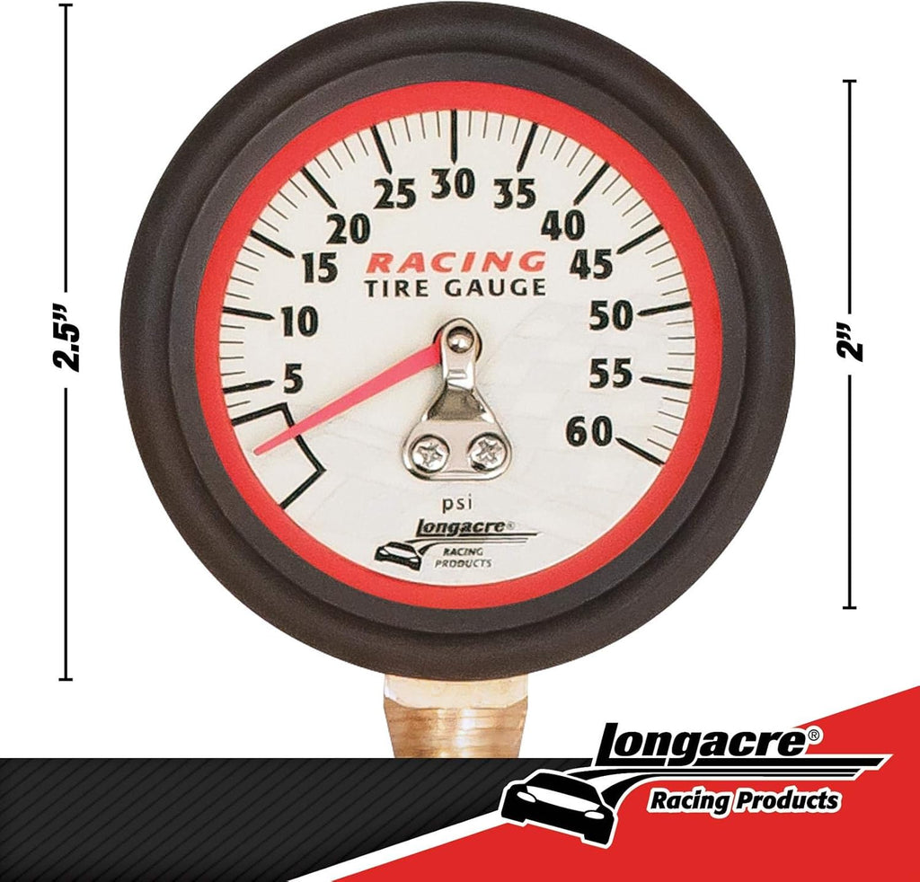 0-60 PSI Analog Tire Pressure Gauge, 2 Inch, Pack of 2 P1939