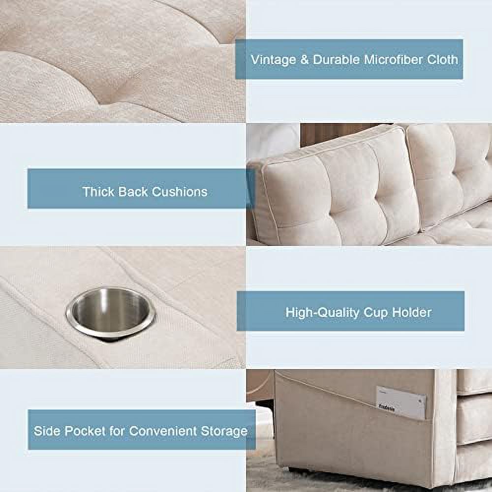 Full Size Futon Sofa Bed with Chenille Upholstery S101