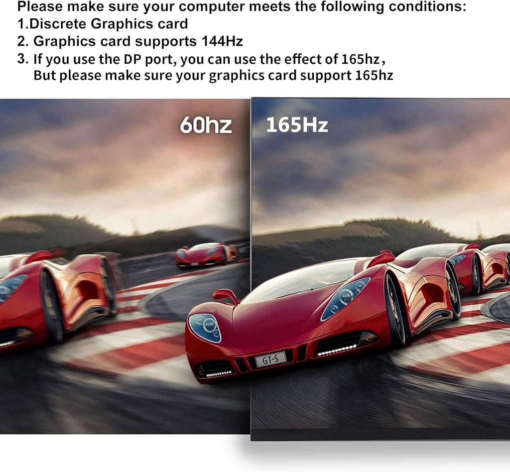 24 Inch FHD 165 Hz Gaming Monitor with FreeSync, VESA, DP & HDMI & USB T601