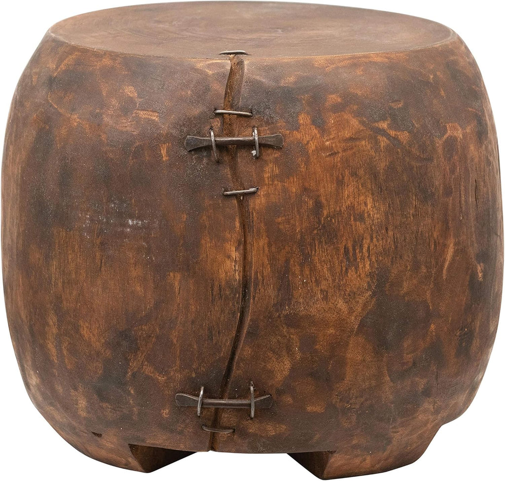 Brown Mango Wood Pedestal T868