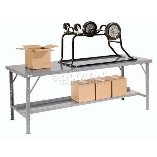 Heavy-Duty Steel Top Workbench - Gray W290