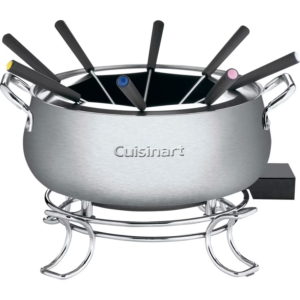 3-Quart Stainless Steel Electric Fondue Pot with Forks W712