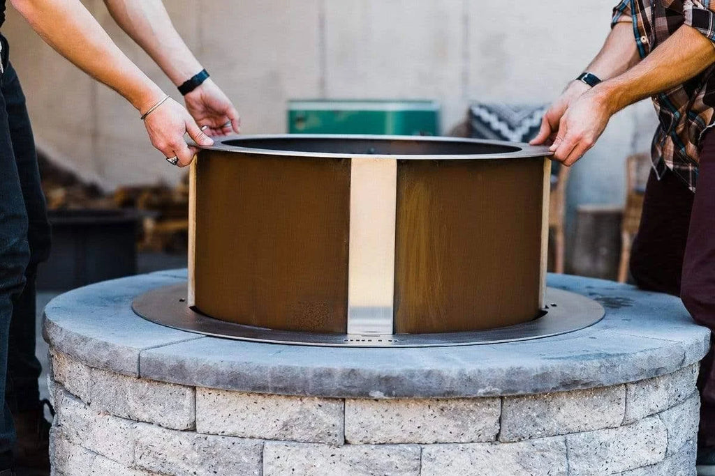 24 Smokeless Fire Pit Insert Package Corten Steel L39665
