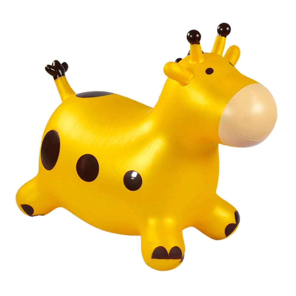 Yellow Inflatable Jumping Horse Toy with Air Pump N88745