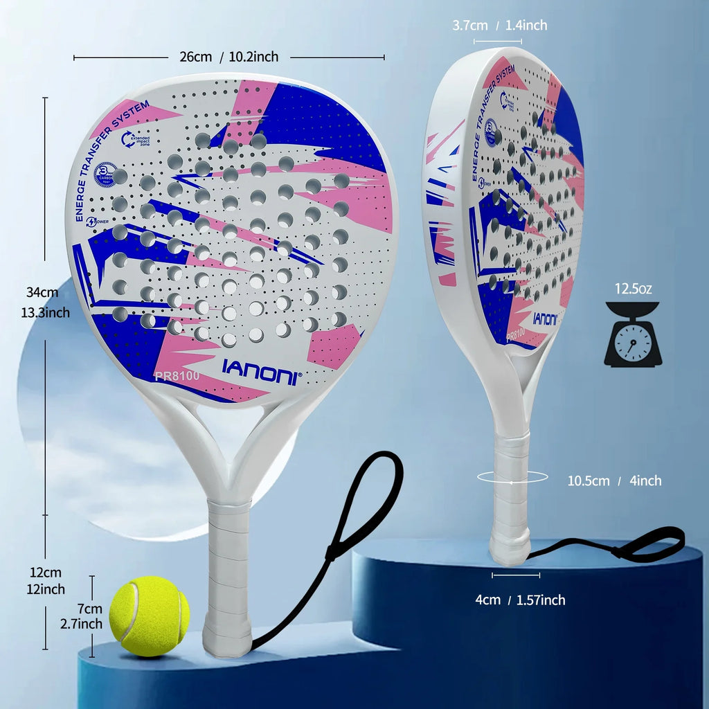 Carbon Fiber Paddle Tennis Racket with EVA Foam Core K829