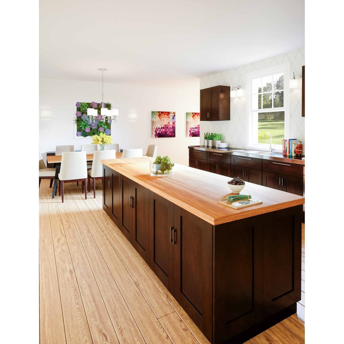 Espresso Double Door Kitchen Cabinet G928636