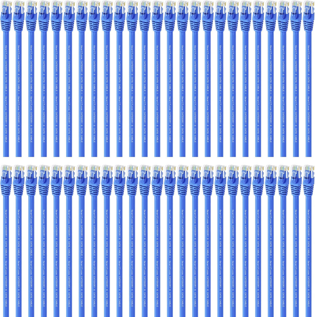 Cat 6 Ethernet Cable 1 ft 50-Pack Blue T398839