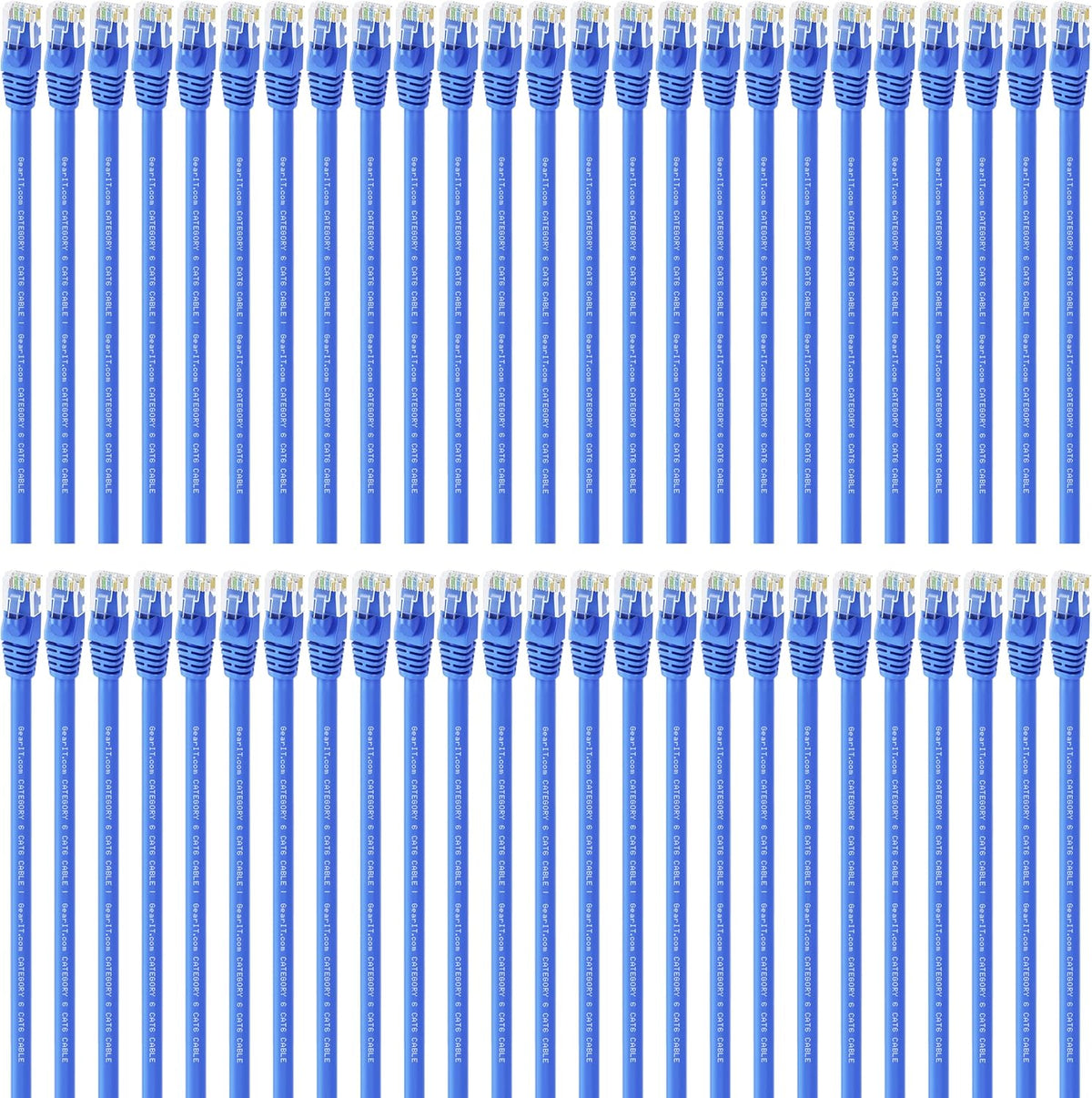 Cat 6 Ethernet Cable 1 ft 50-Pack Blue T398839