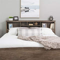 King Bookcase Headboard in Drifted Gray F6815