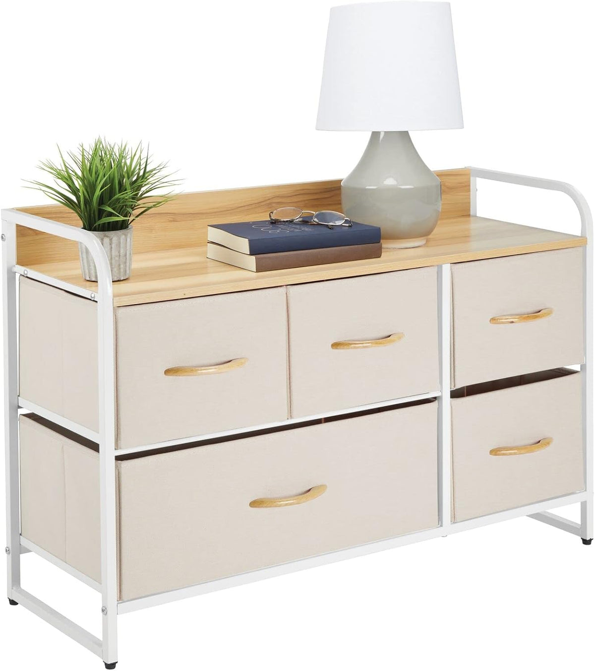 Bronze 5 Drawer Fabric Storage Dresser H637
