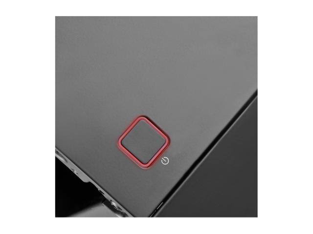 Black Computer Case with Tempered-Glass Side Panel W4369