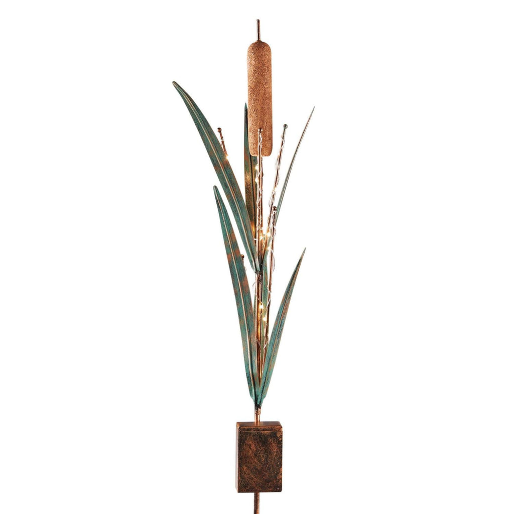 LED-Lighted Cattail Garden Stake P310208