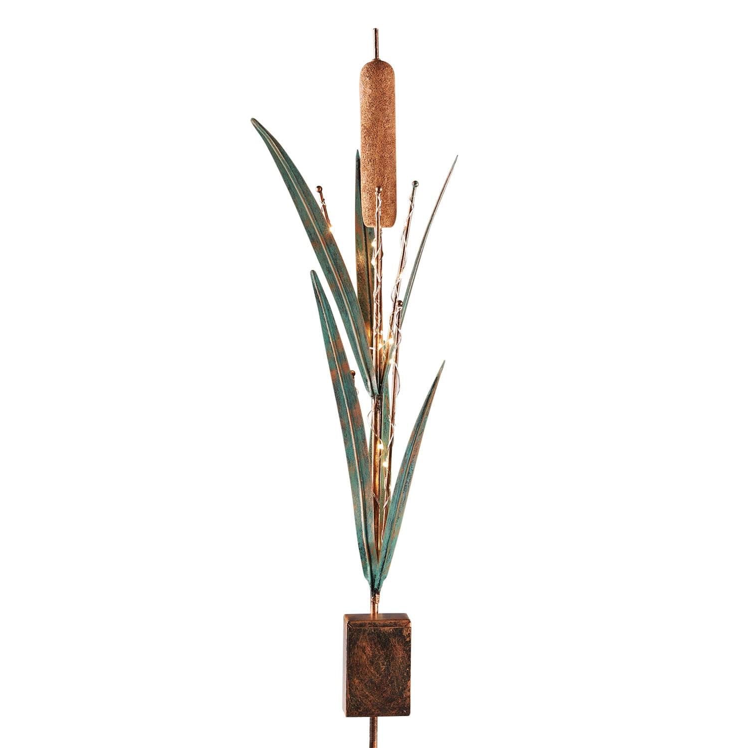 LED-Lighted Cattail Garden Stake P310208