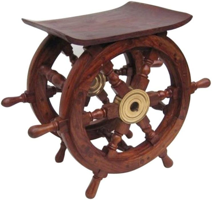 Nautical Decor Ship Wheel Table H78148