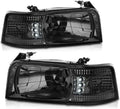 Smoked Lens Headlights with Corner Marker Lamps Assembly Pair M699037