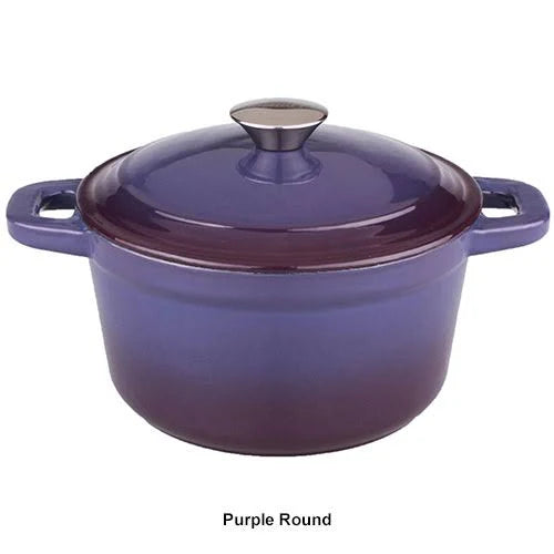 5 qt Blue Cast Iron Oval Covered Casserole X174992
