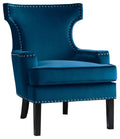 Navy Velvet Accent Chair V6708