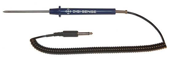 Thermistor Probe, Penetration, 4 inch L x 0.188 inch Dia, 5 Feet Cable, 1/4 inch Phono Plug L398