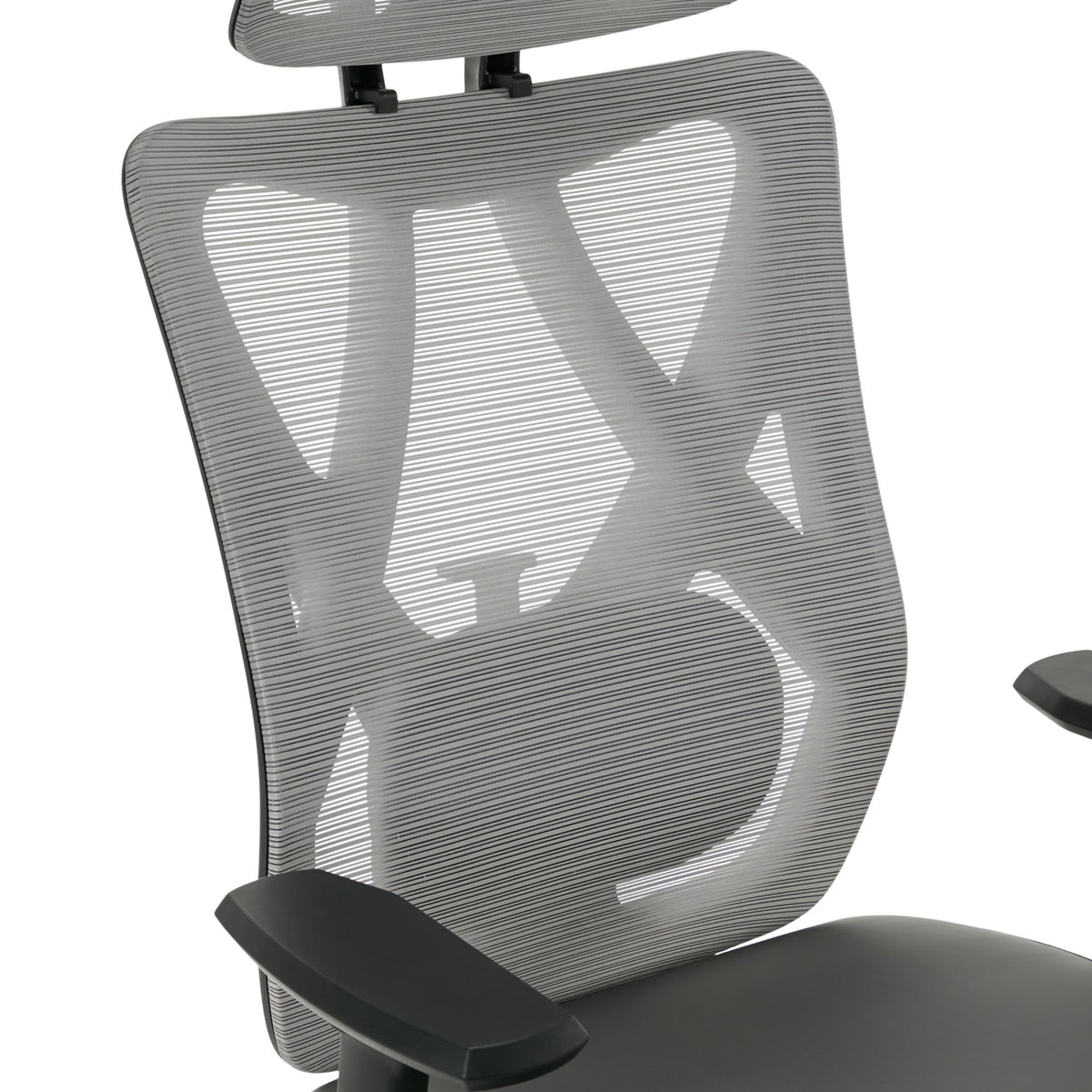 Ergonomic Mesh/Vegan Leather High-Back Task Chair, Gray/Black B580