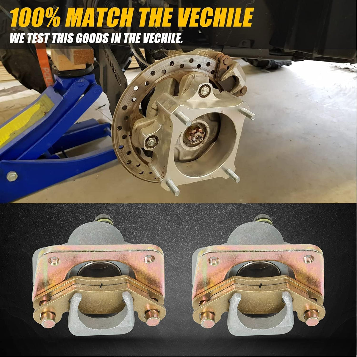 Rear Left & Right Brake Caliper Assembly Pack of 2 E484150