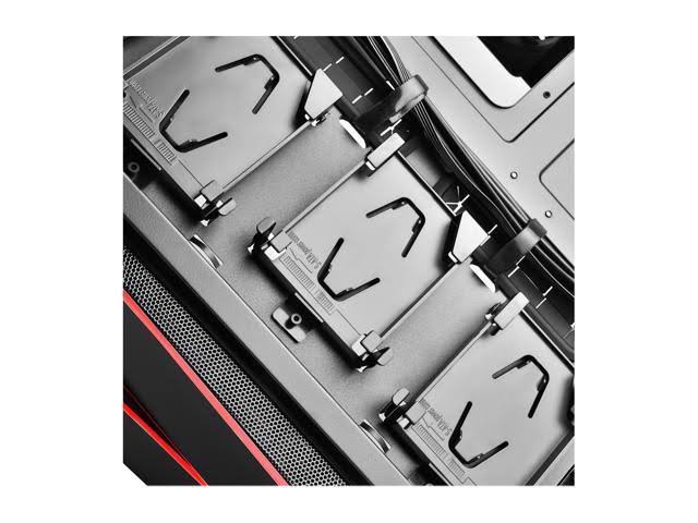 Black Computer Case with Tempered-Glass Side Panel W4369