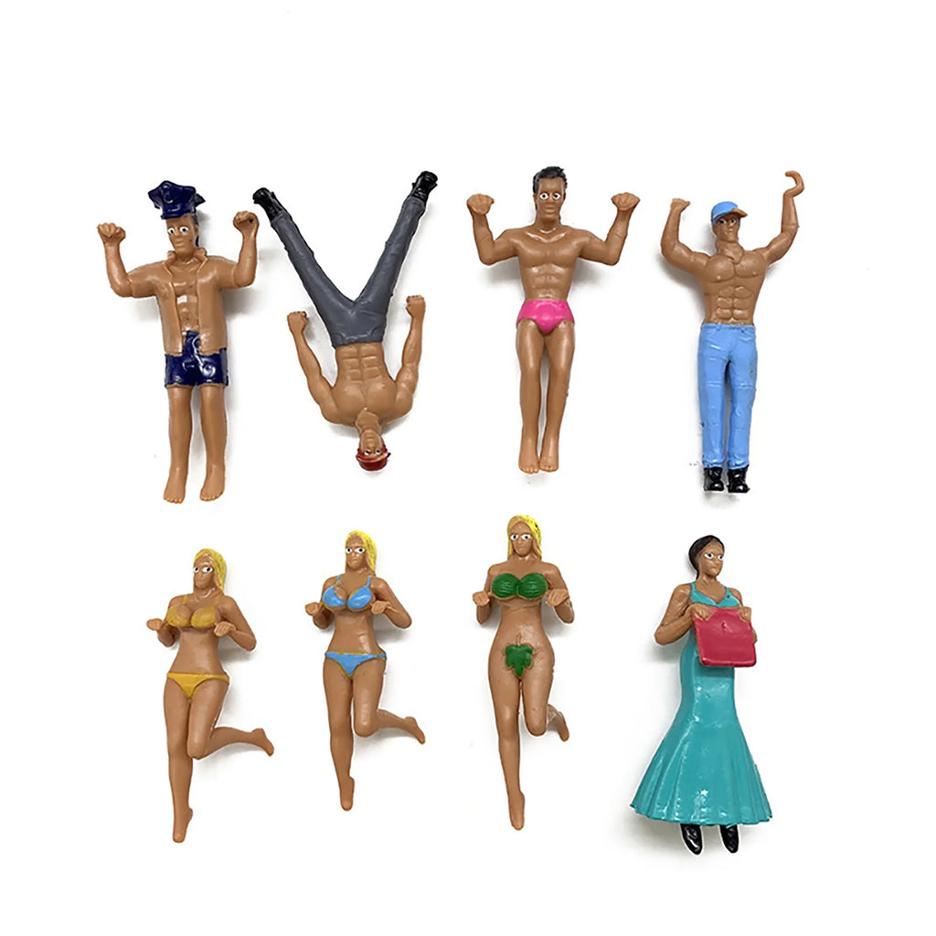 8Pcs Mini Simulated People Dollhouse Pendant Decor S18600