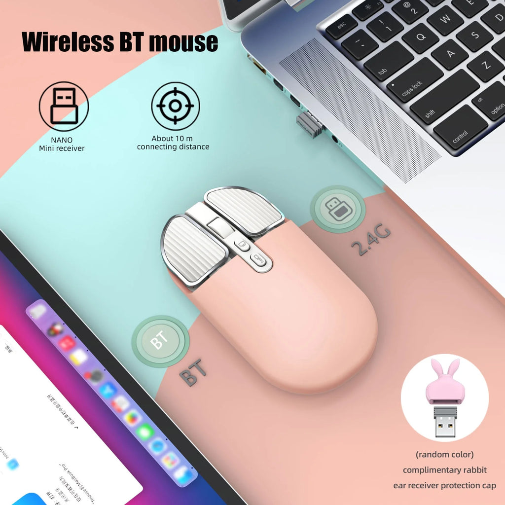 Wireless Silent Computer Mouse with UV V9118