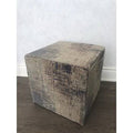 Blue Tufted Square Pouf Ottoman F266