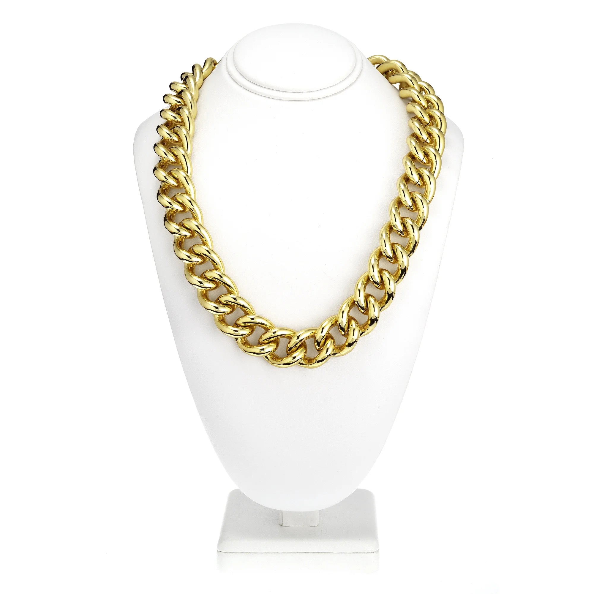 18KT Gold Plated Groumette Chain Toggle Necklace D2757