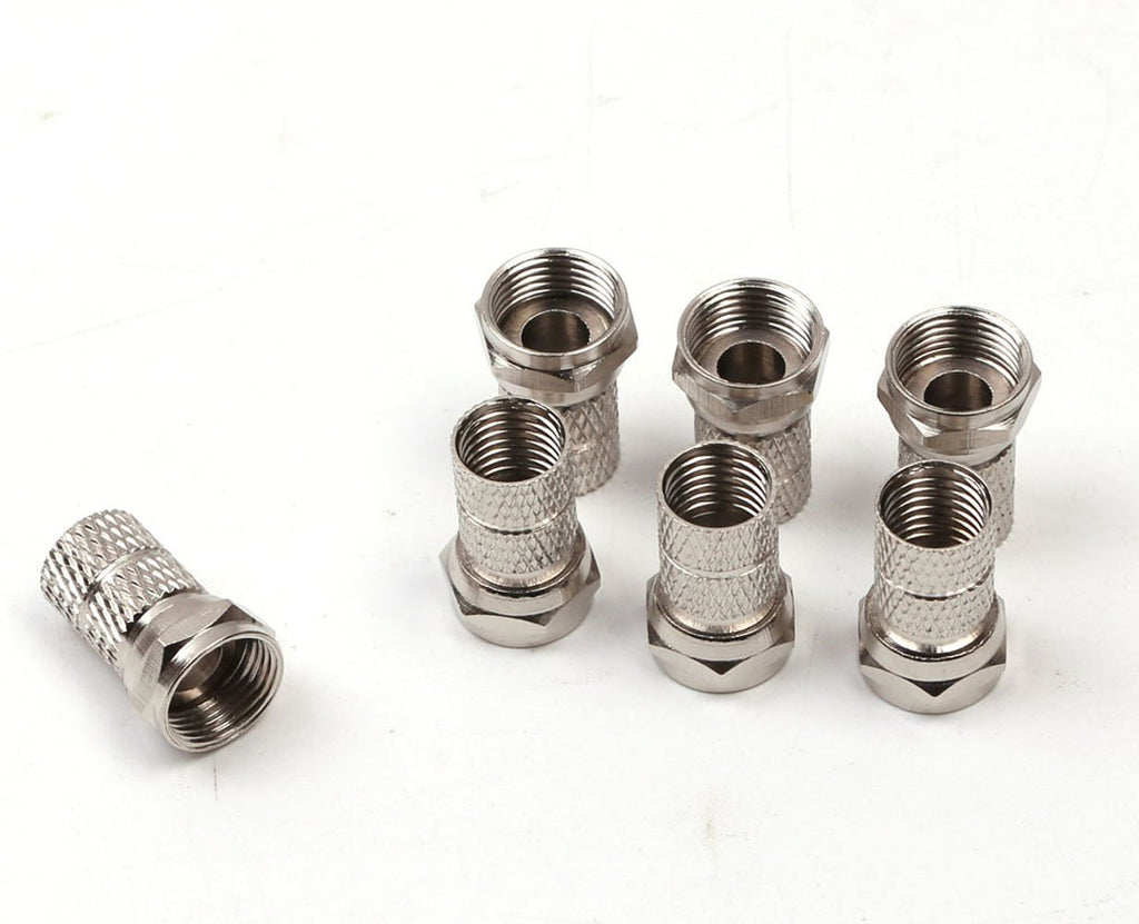 6PCS Twist-On Coaxial Cable Connector Adapter Plug X74351