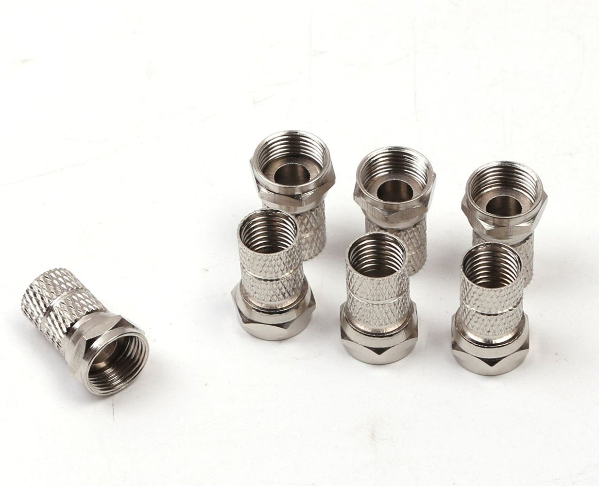 6PCS Twist-On Coaxial Cable Connector Adapter Plug X74351