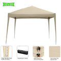 Khaki 10' x 10' Instant Canopy Tent with Carrying Bag U8248