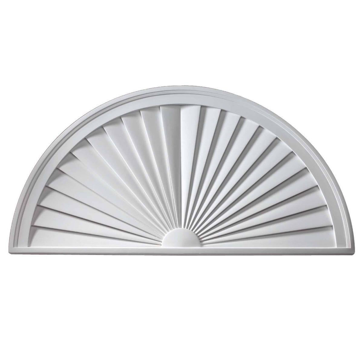 Half Round Sunburst Window Pediment J66479