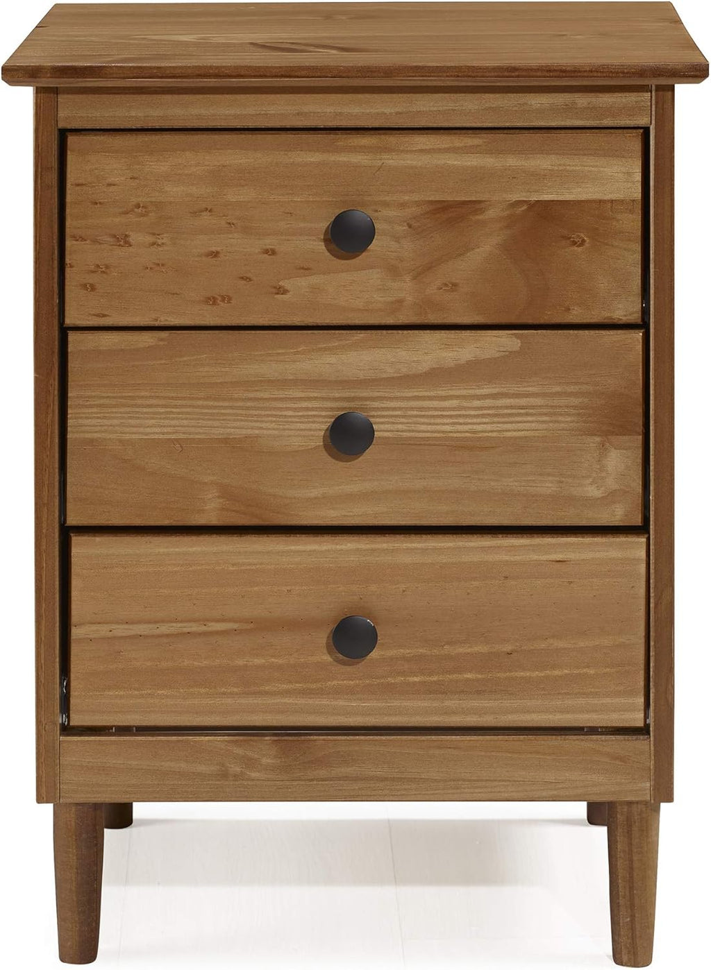 Caramel Wood 3 Drawer Nightstand K9261