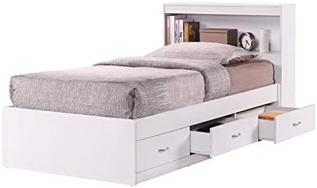 Twin Size Captain Storage Bed in White I308
