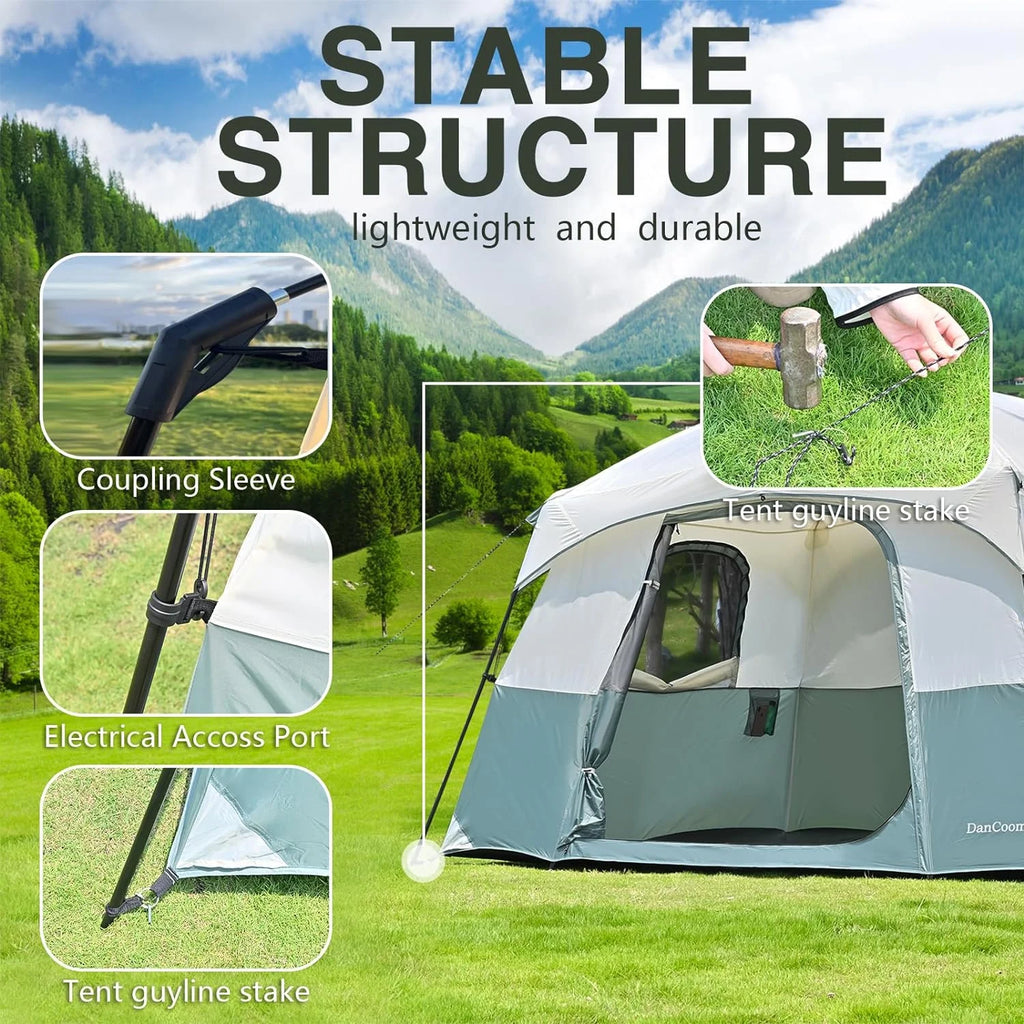 Camping Tent 4/6/8 Person Dome Tent with Rainfly, Waterproof W148