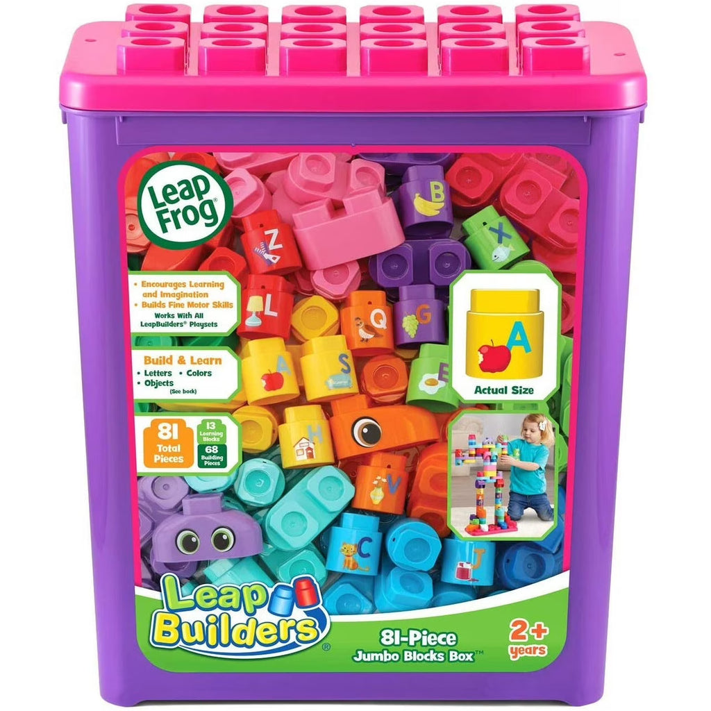 81-Piece Jumbo Blocks Box (Pink) B694710
