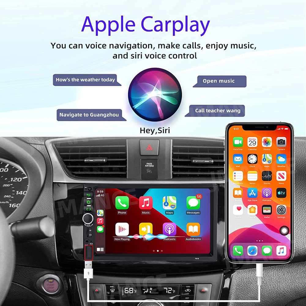 7 Inch Double Din Car Stereo with Bluetooth E17430