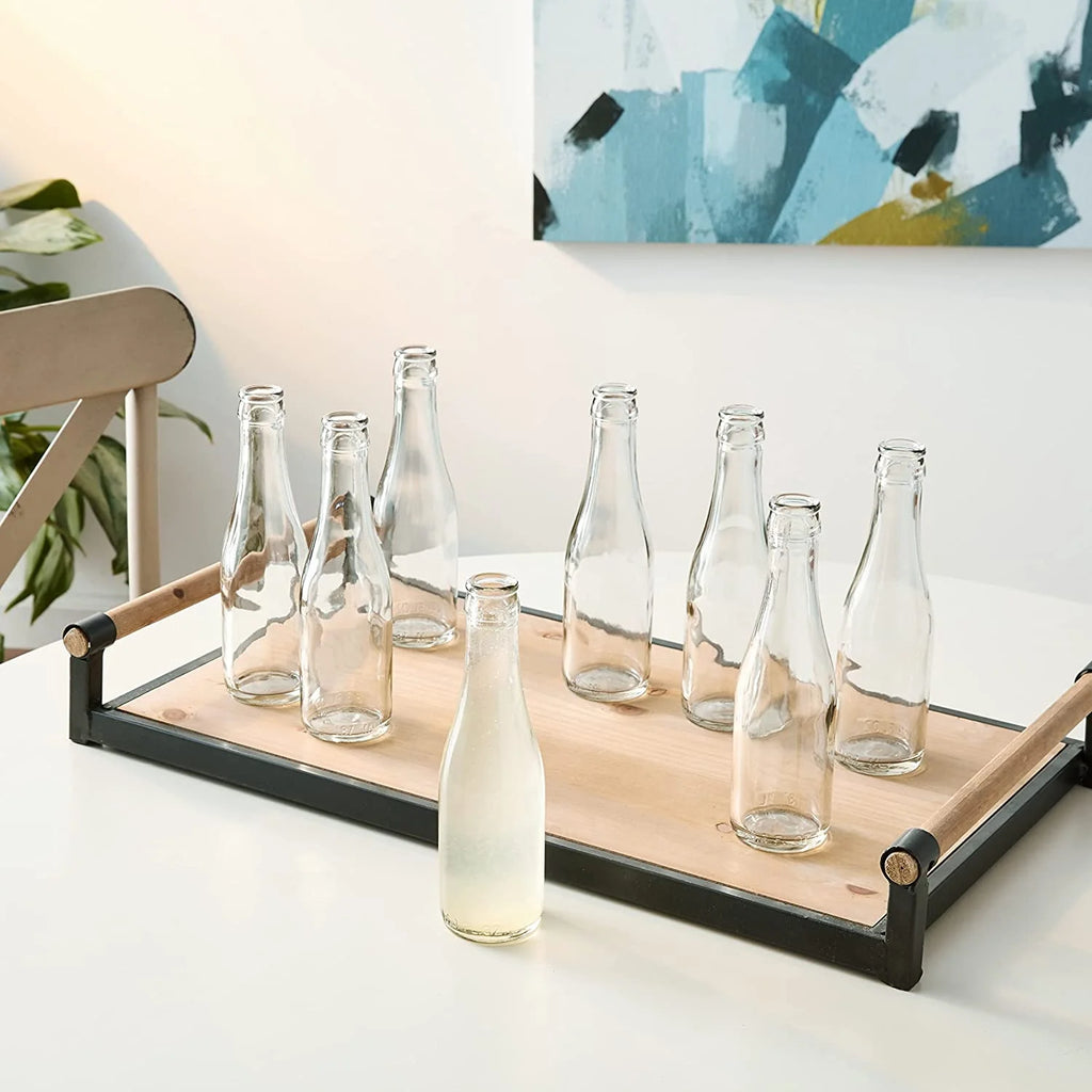 24 Clear Champagne Bottles Q264