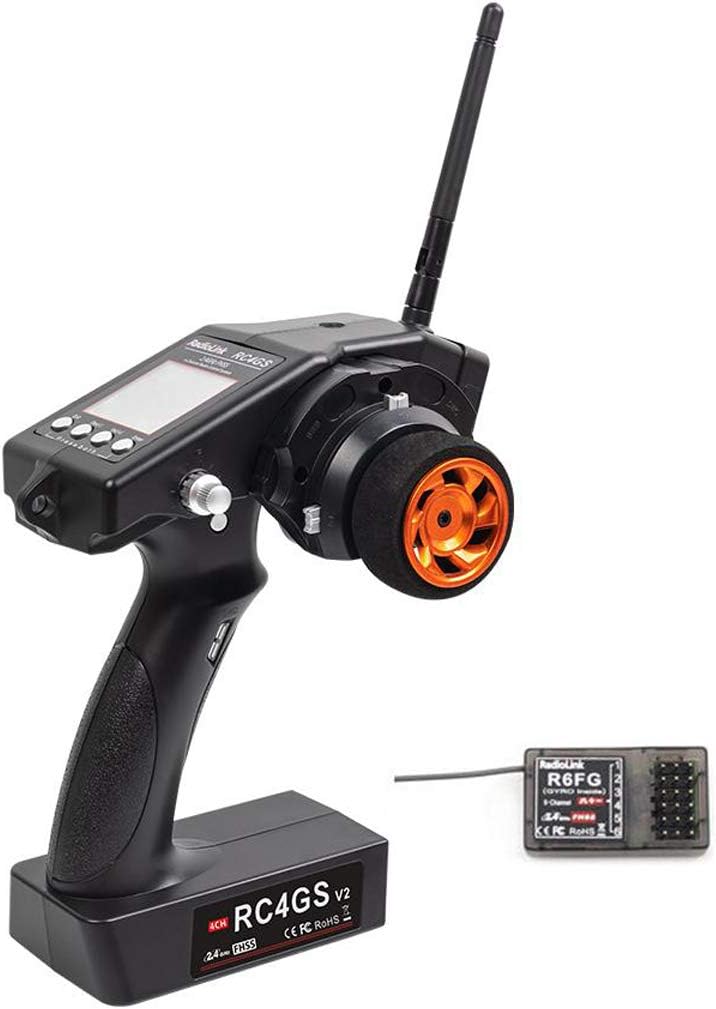 RC Controller Transmitter with Receiver Pistol Grip Remote for RC Car Boat Pack of 2 A73930