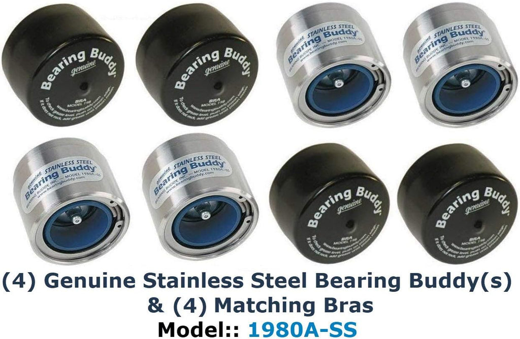 Bearing Buddy 1.980 Stainless Steel Wheel Center Caps (2 Pairs) L3272