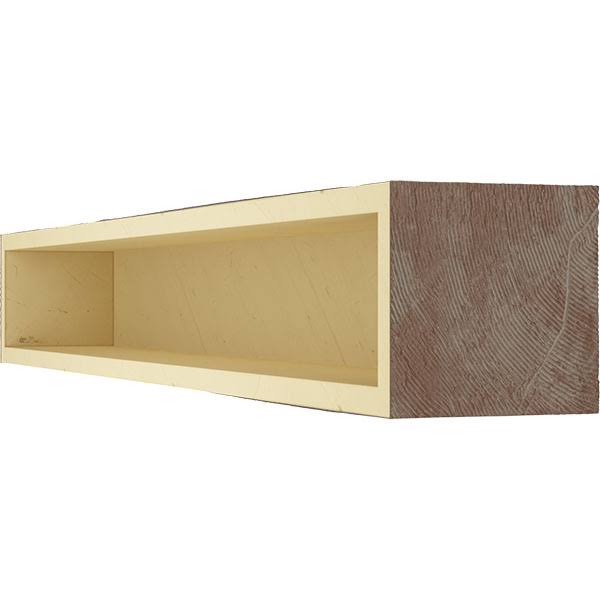 Sandblasted Faux Wood Fireplace Mantel, Aged Pecan V12920