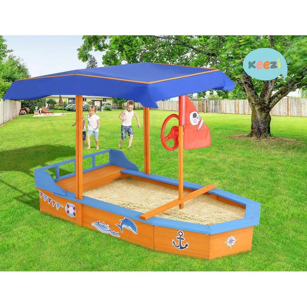 Boat-Shaped Canopy Sand Pit C6444