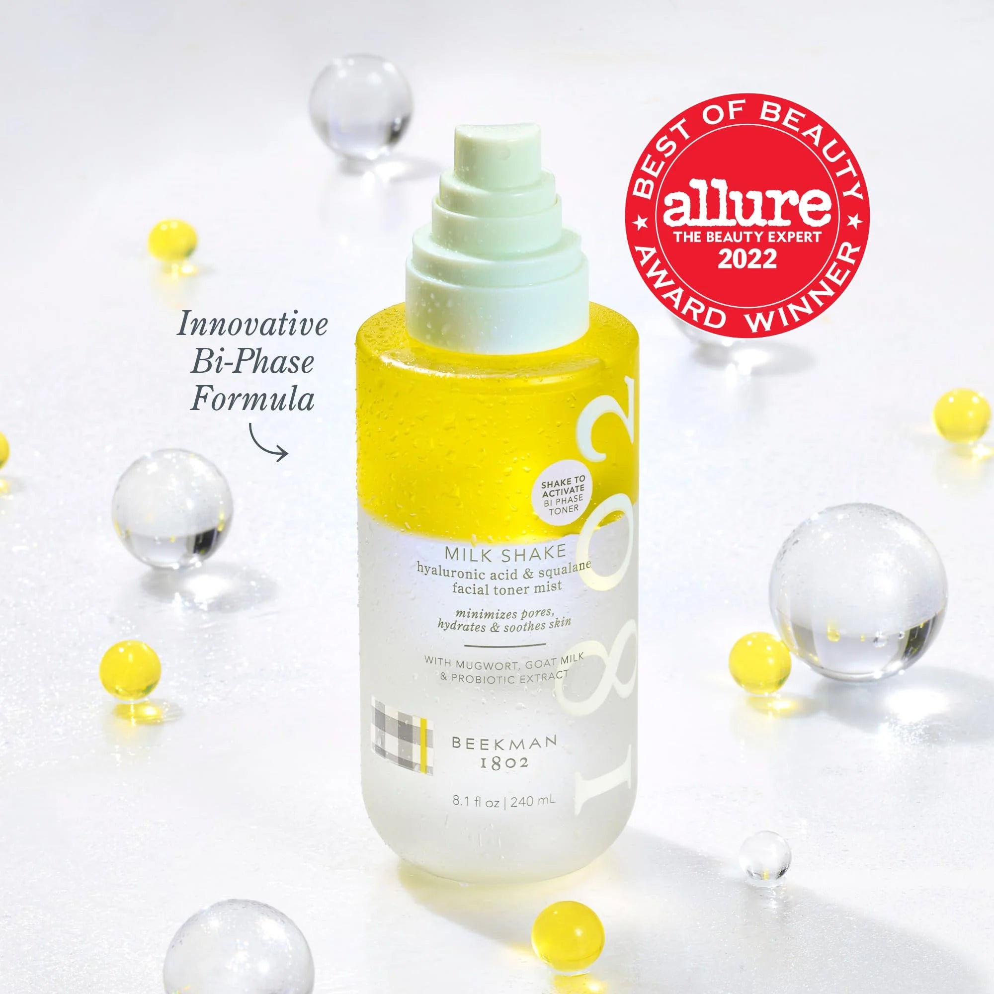 Fragrance Free Facial Toner Mist with Hyaluronic Acid and Squalane E9570