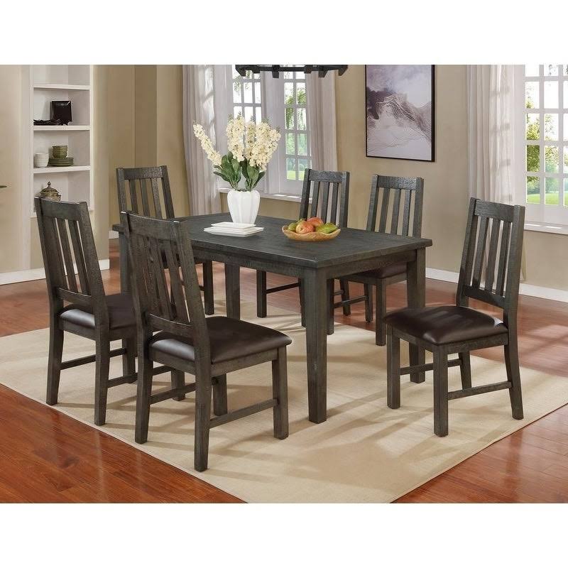 Rustic Grey 7 Pieces Dining Set U7899