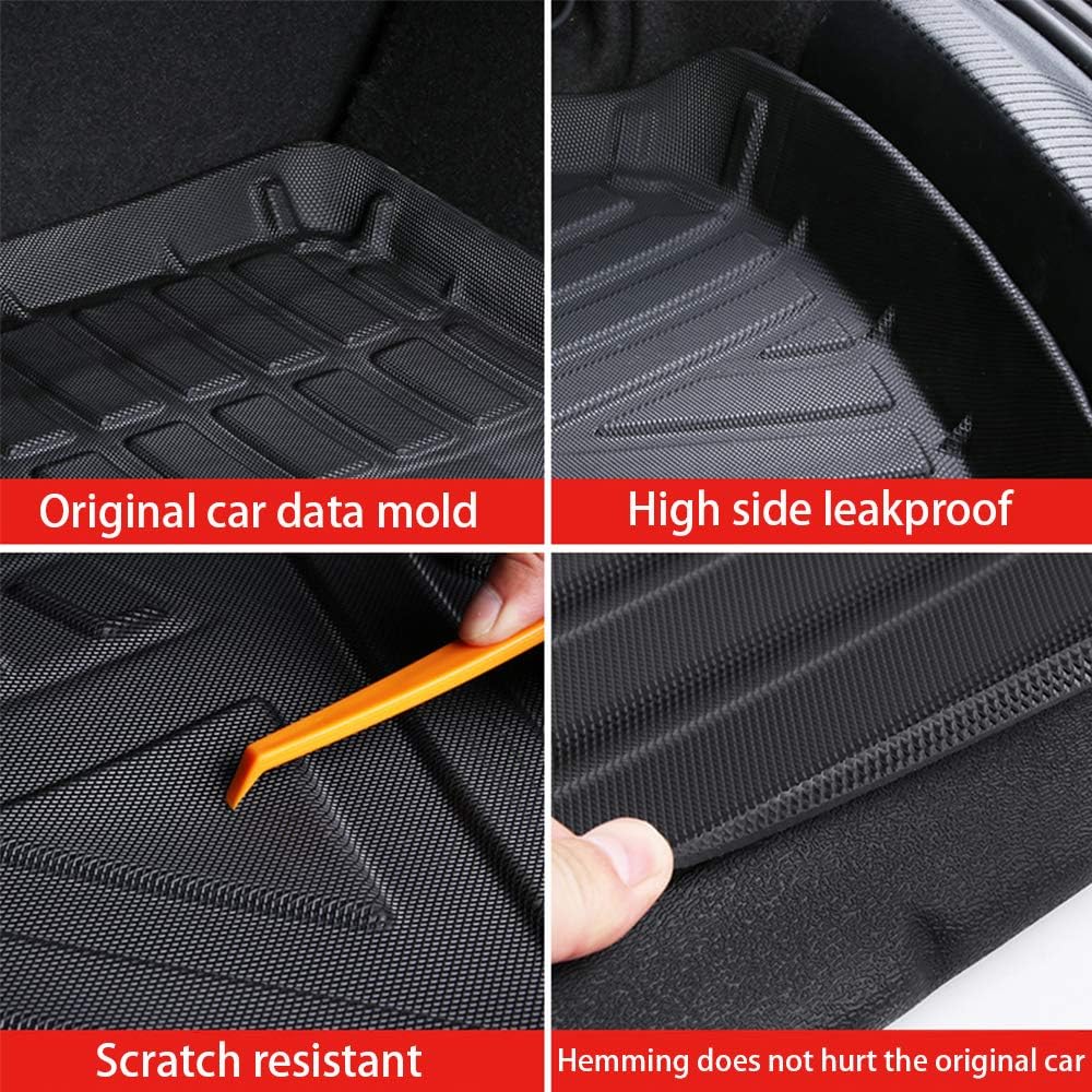 Black Pack of 2 Heavy Duty Rubber Trunk Liner N5128