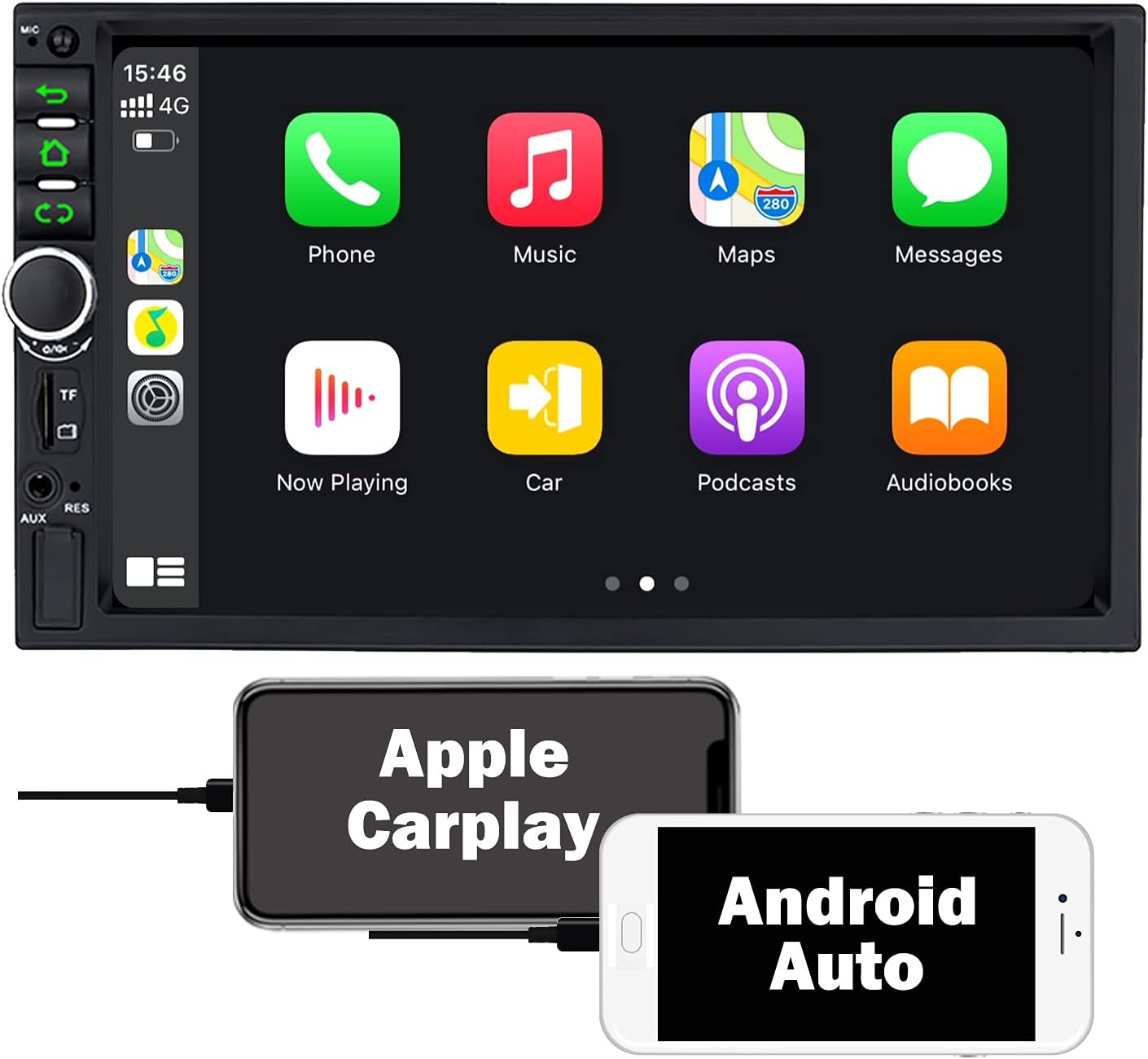 7 Inch Double Din Car Stereo with Bluetooth E17430