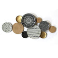 Metal and Wood Plates Wall Decor Z2195