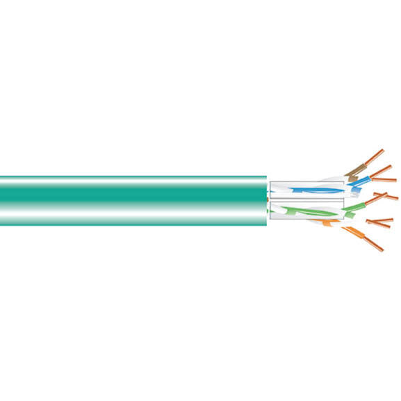 Green Cat6a Bulk Cable 1000ft S291