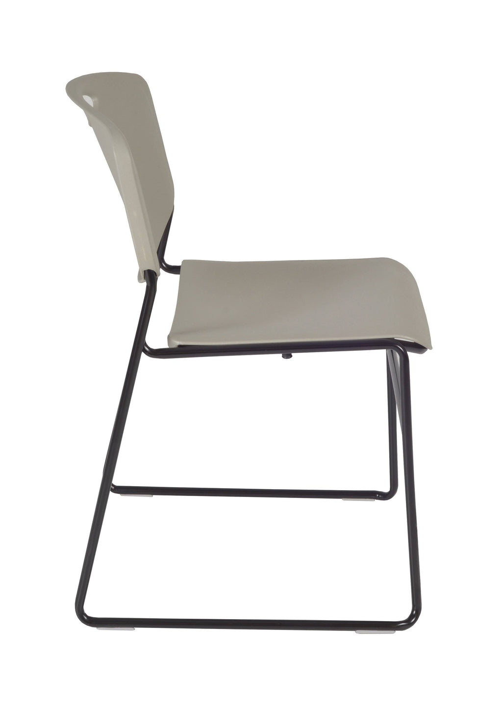 Cherry Training Table and 2 Grey Stack Chairs E341